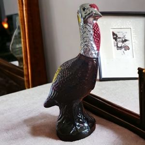 Vtg Avon WILD TURKEY 6 oz Wild Country After Shave Decanter Amber Bottle